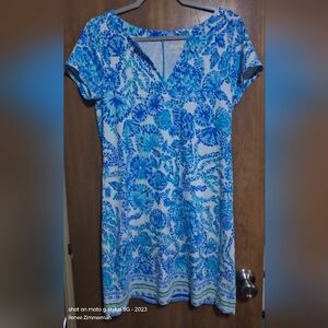 Lilly Pulitzer V Neck Tee Shirt Dress